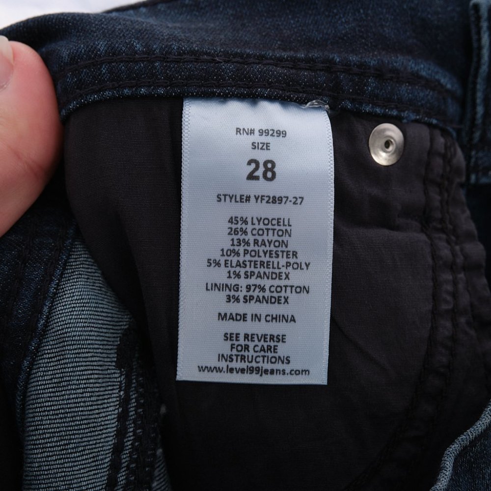 Level 99 Skinny Raw Hem Jean Size 28 - Picture 7 of 7